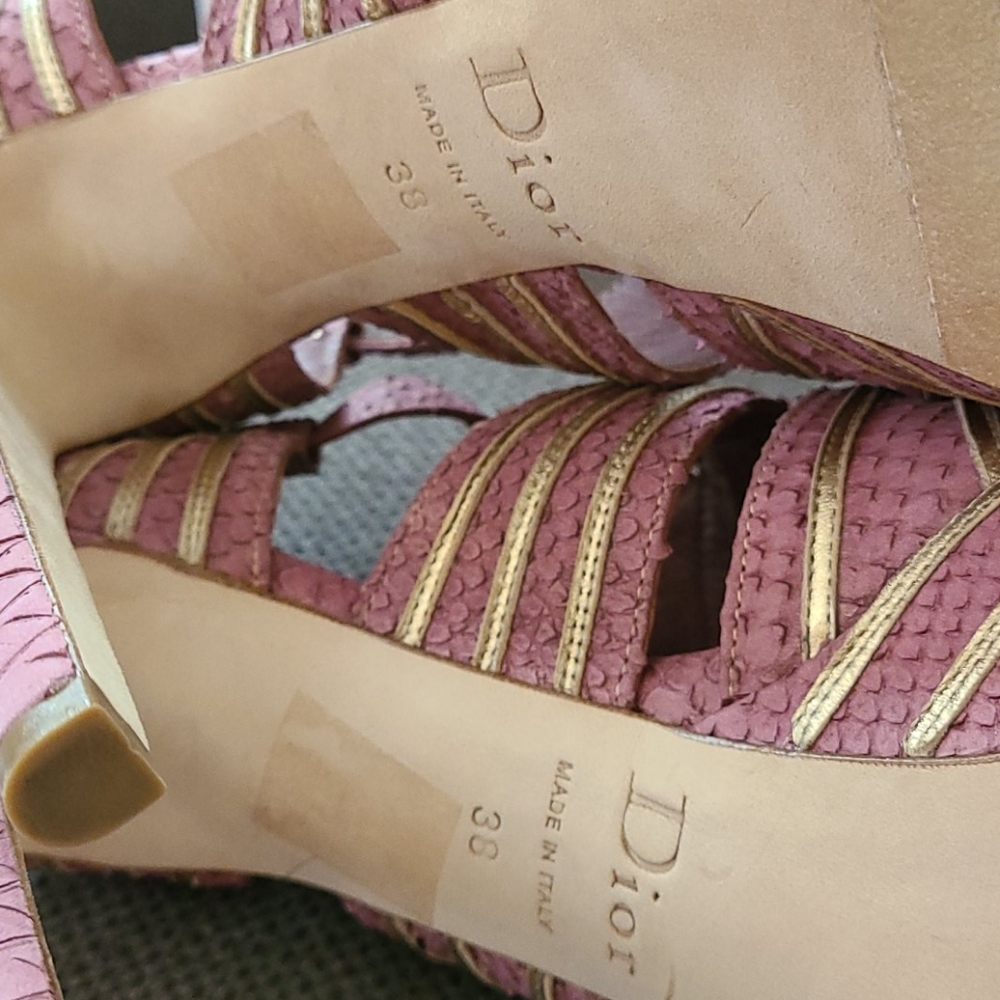 Christian Dior ▪︎  (38) Rose Glamour Sandal Heels - Picture 9 of 16
